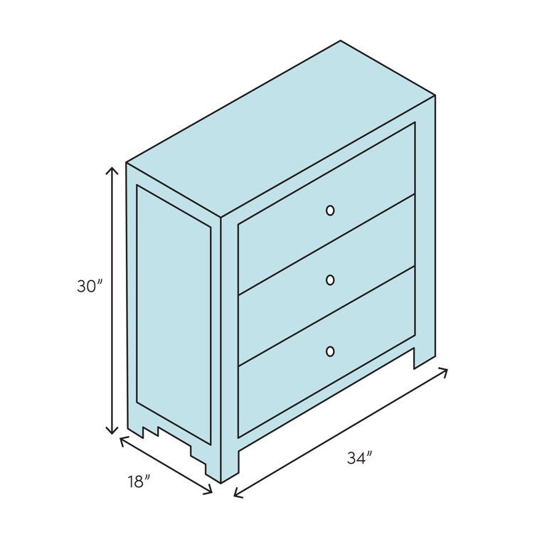Wilshire Chocolate 3-Drawer Rubberwood Accent Chest