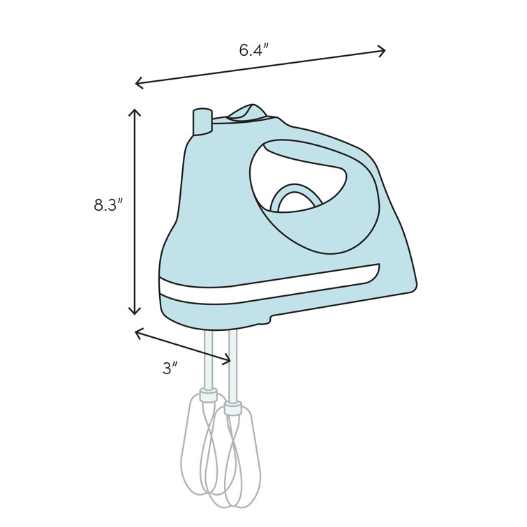 Braun Black 9-Speed Hand Mixer with Stainless Steel Attachments