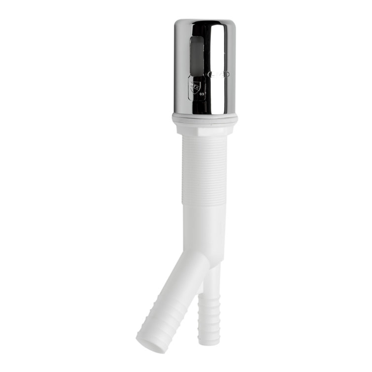 Polished Chrome Dishwasher Air Gap Cover and Tube