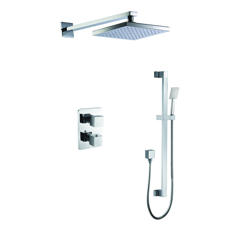 Polished Chrome Adjustable Height Multi-Head Shower System