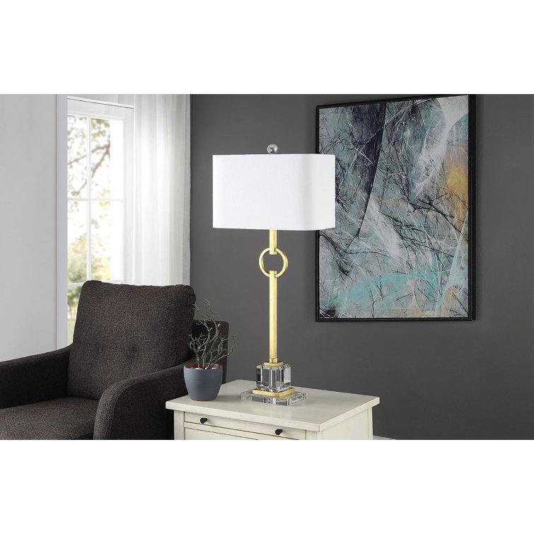 Elaina 36.5" Gold and Crystal Table Lamp