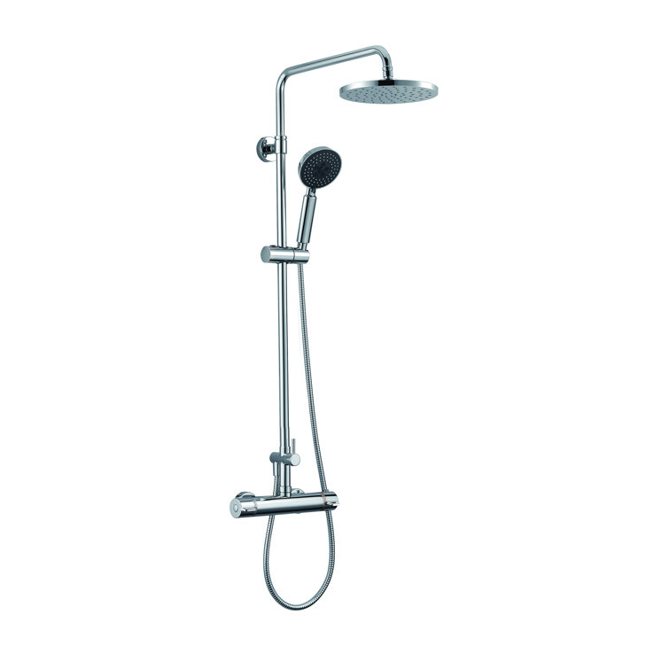 Polished Chrome Adjustable Multi-Head Rain Shower System