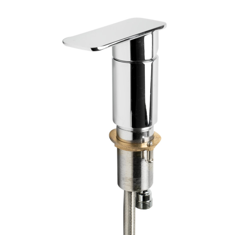 Polished Chrome Deck Mounted Tub Filler with Handheld Showerhead