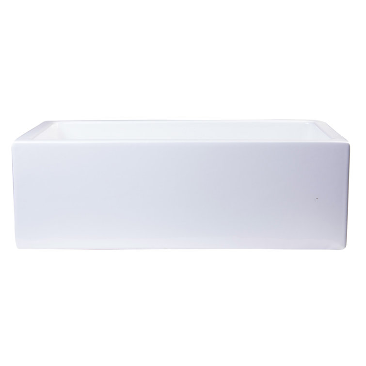 30'' White Fireclay Farmhouse Single Bowl Kitchen Sink