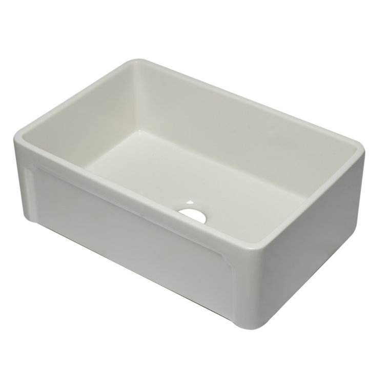 30'' Biscuit Fireclay Farmhouse Single Bowl Kitchen Sink