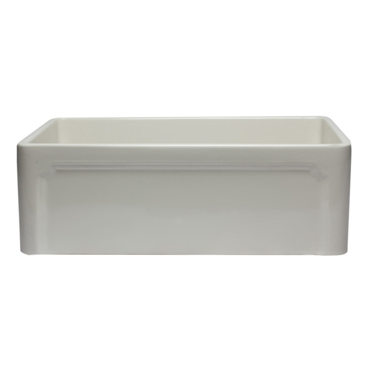 30'' Biscuit Fireclay Farmhouse Single Bowl Kitchen Sink