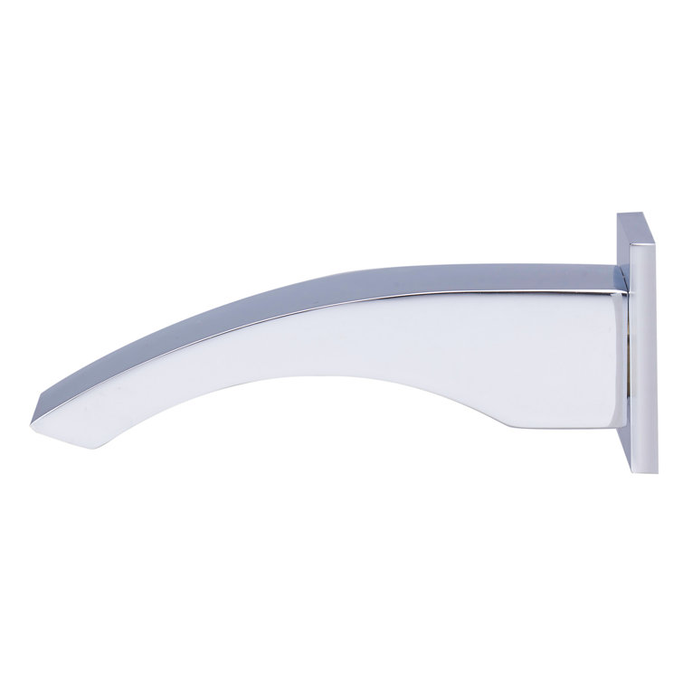 Polished Chrome Wall Mounted Curved Tub Spout