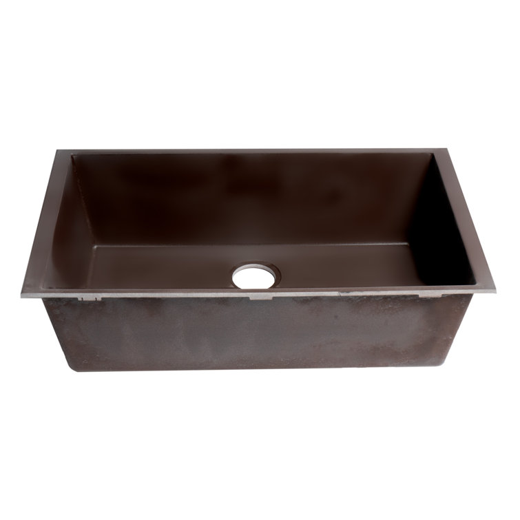 Chocolate 33'' Single Bowl Granite Undermount Kitchen Sink