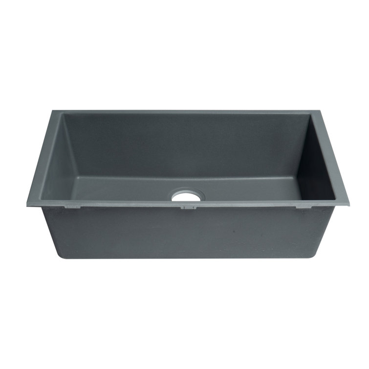 Titanium Gray Granite Single Bowl Undermount Kitchen Sink
