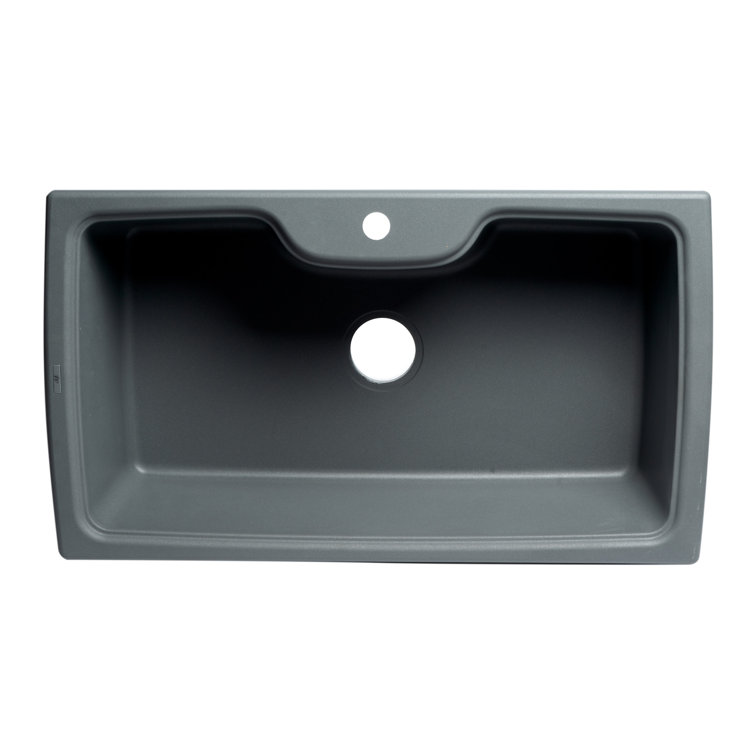 34.63'' Titanium Drop-In Single Bowl Granite Kitchen Sink