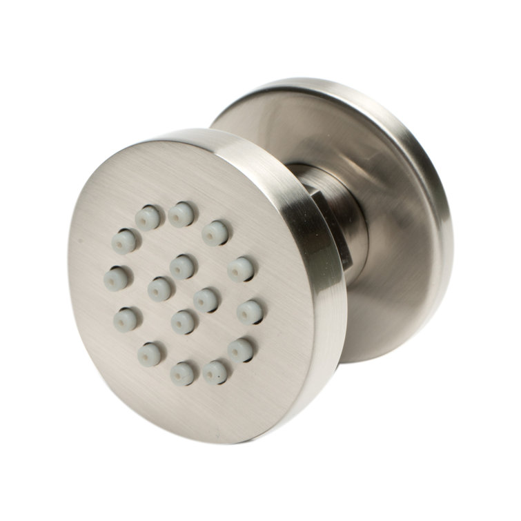 Brushed Nickel Round Adjustable Shower Body Spray