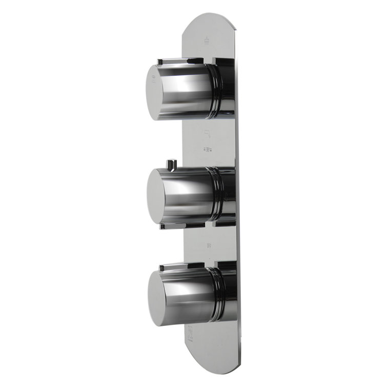 Polished Chrome Wall-Mounted Thermostatic Shower Valve Mixer
