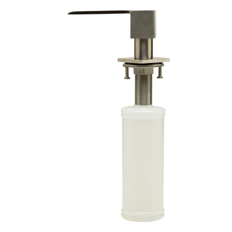 Modern Square Brushed Stainless Steel Soap Dispenser