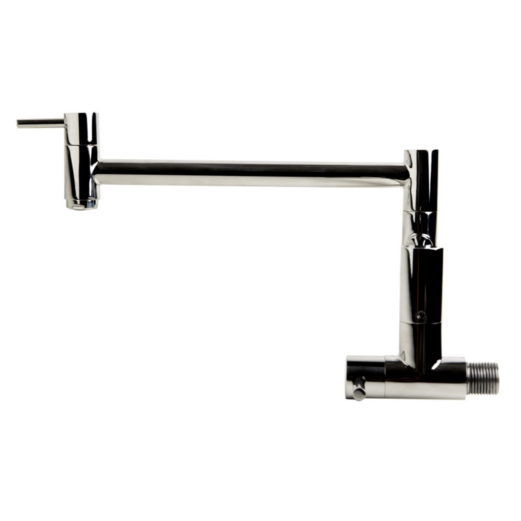 Polished Stainless Steel Wall Mount Pot Filler Faucet