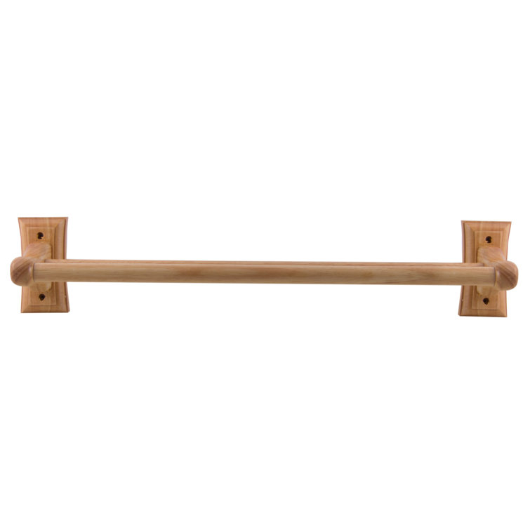Natural Wood 24'' Wall Mounted Double Towel Bar