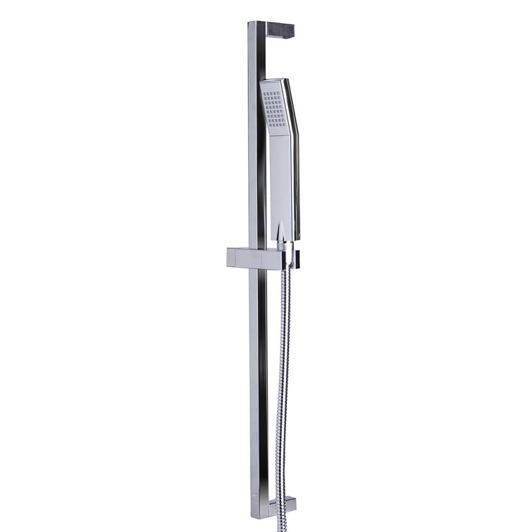 Polished Chrome Adjustable Height Handheld Shower Head Set