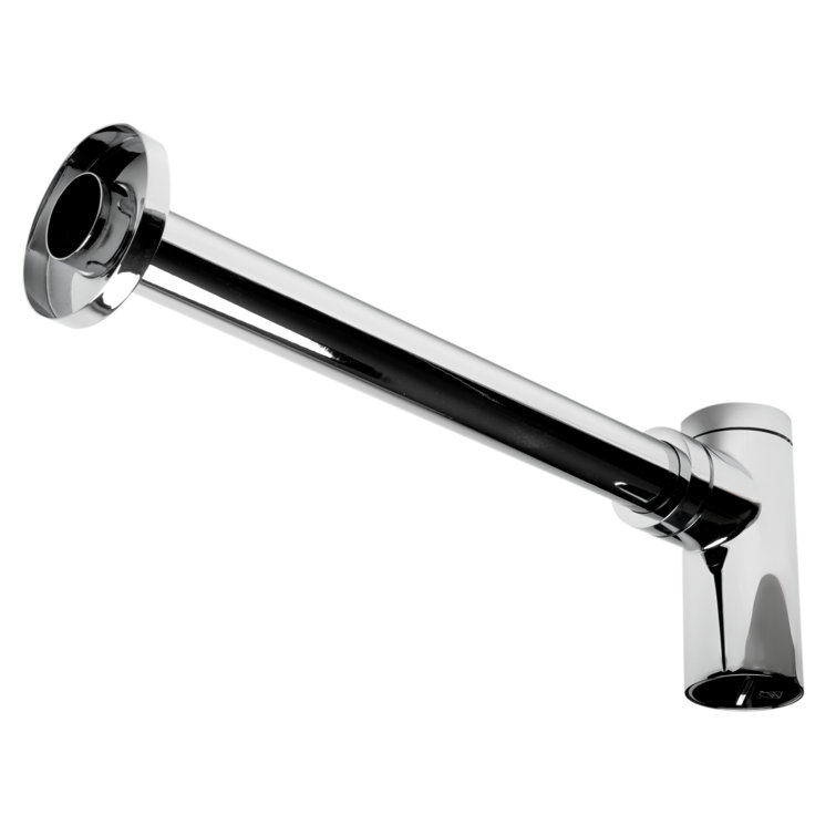 Polished Chrome Modern Round Decorative Bottle P-Trap