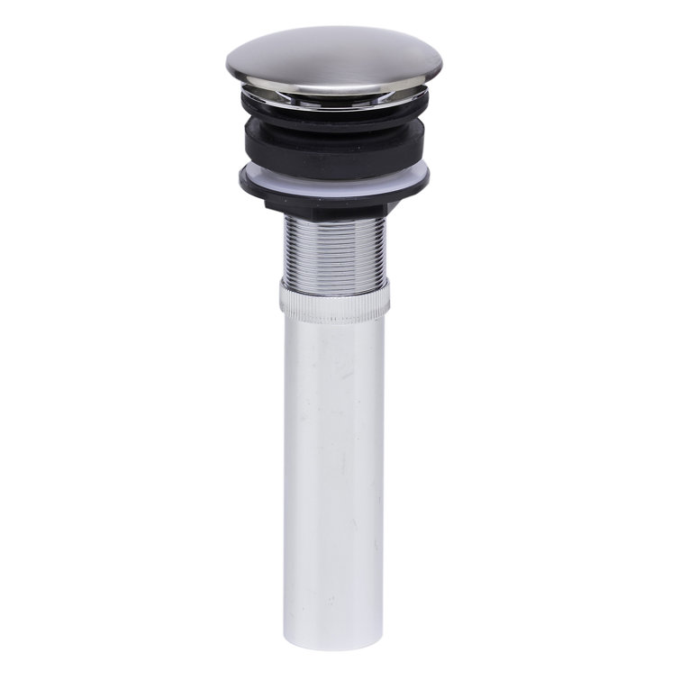 Brushed Nickel Brass Pop-Up Drain for Bathroom Sink