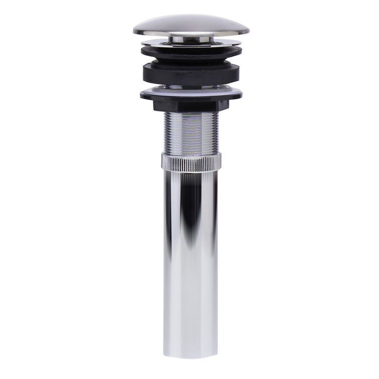 Brushed Nickel Brass Pop-Up Drain for Bathroom Sink