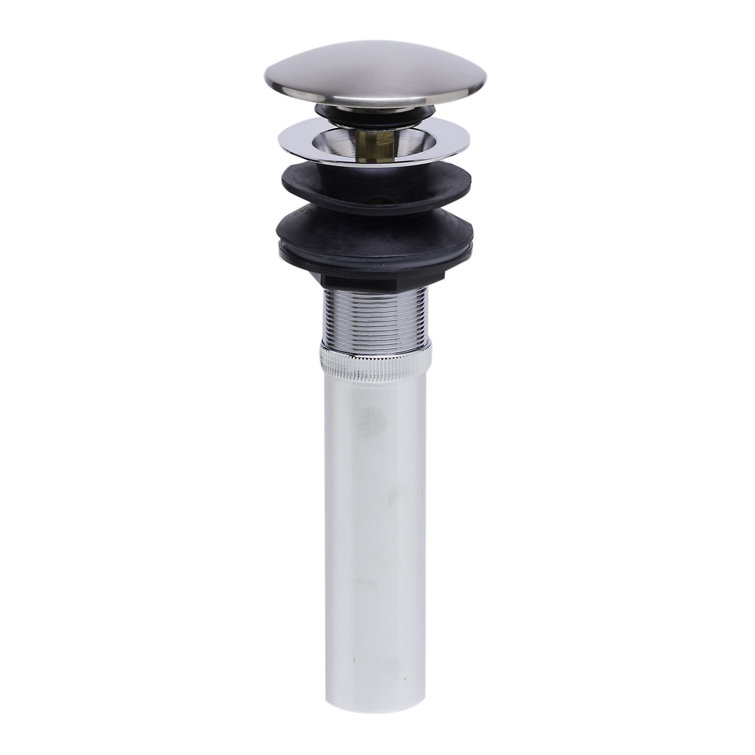 Brushed Nickel Mushroom Pop-Up Drain Assembly for Bathroom Sink