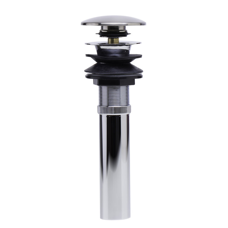 Brushed Nickel Mushroom Pop-Up Drain Assembly for Bathroom Sink
