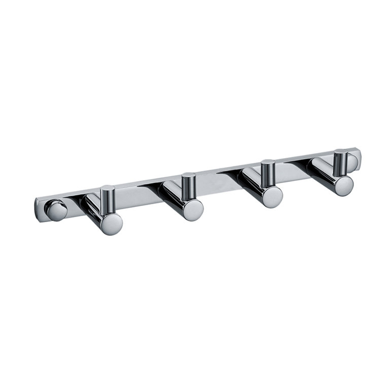 Polished Chrome Wall Mounted 4 Prong Towel Hook