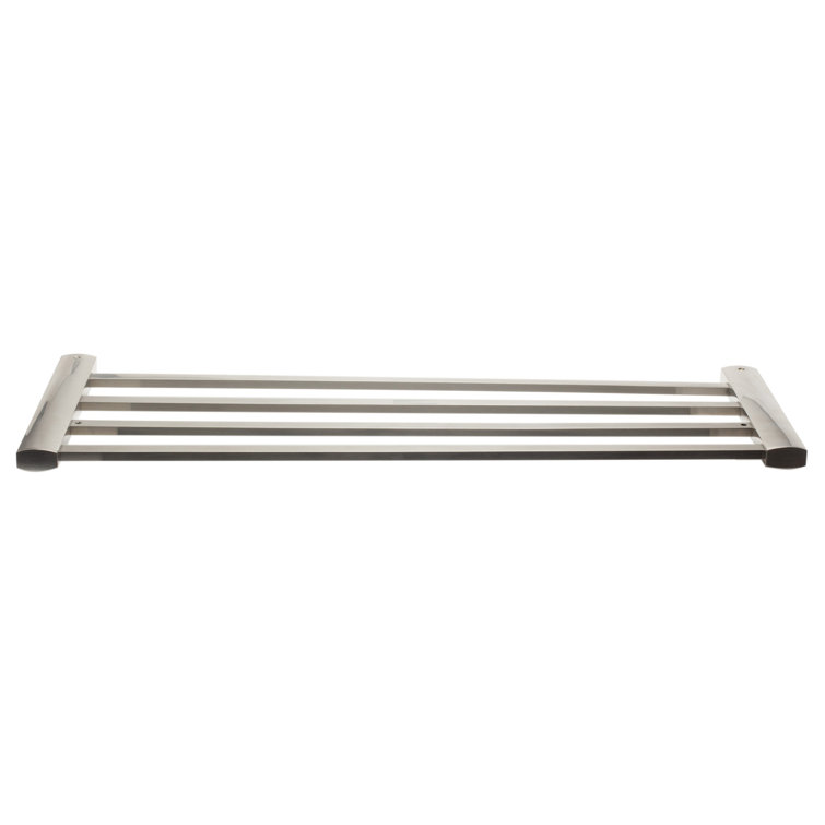 Brushed Nickel Wall Mounted Towel Rack with Shelf