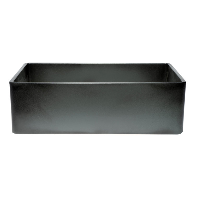 33'' Gray Matte Fireclay Farmhouse Kitchen Sink