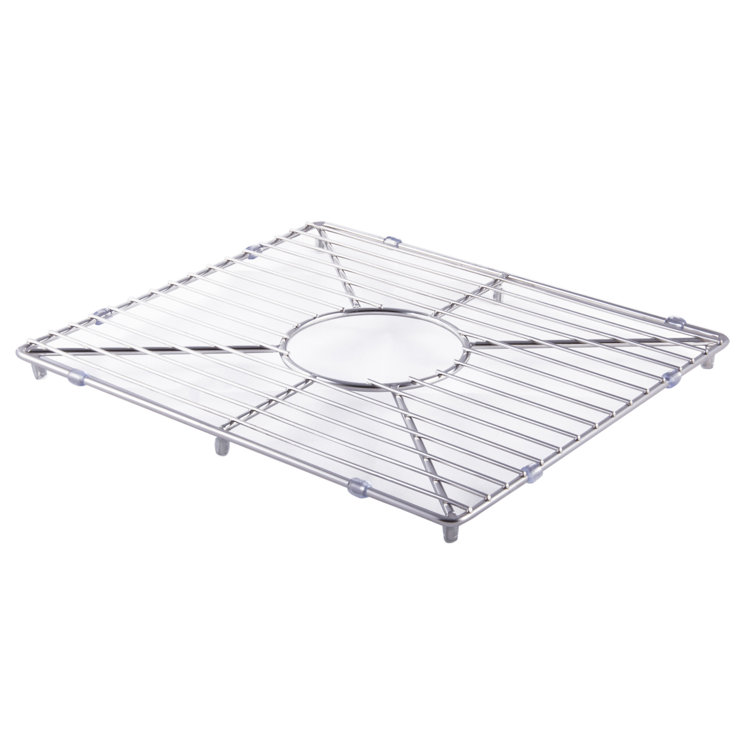 Stainless Steel Kitchen Sink Grid with Center Drain Opening