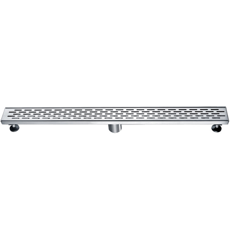 32" Stainless Steel Linear Shower Drain with Groove Holes