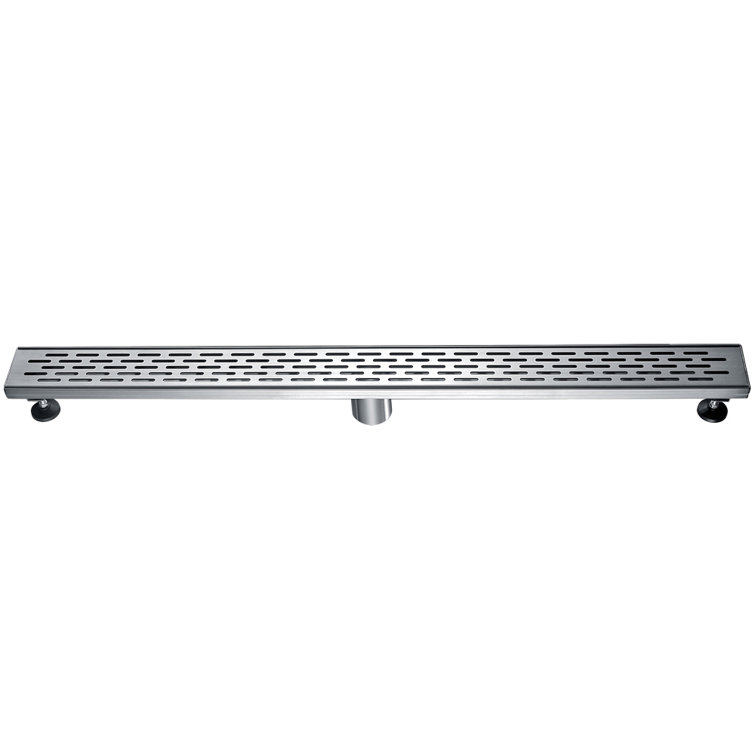 36" Stainless Steel Linear Shower Drain with Groove Holes
