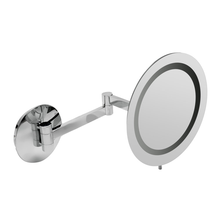Elegant Polished Chrome 15.5" LED Lighted Wall Mount Magnifying Mirror