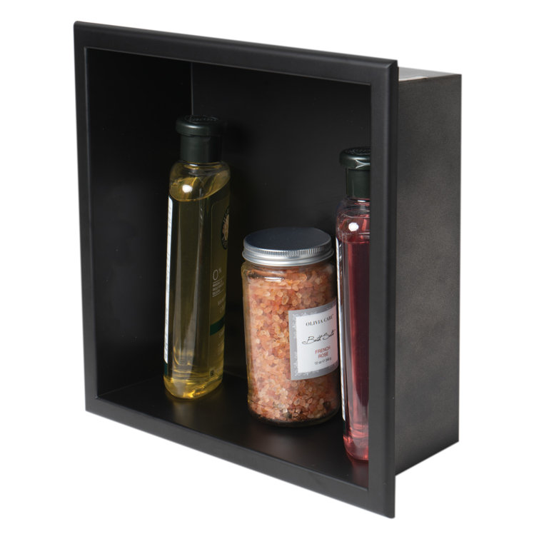 Matte Black Stainless Steel Wall Mount Shower Niche Shelf