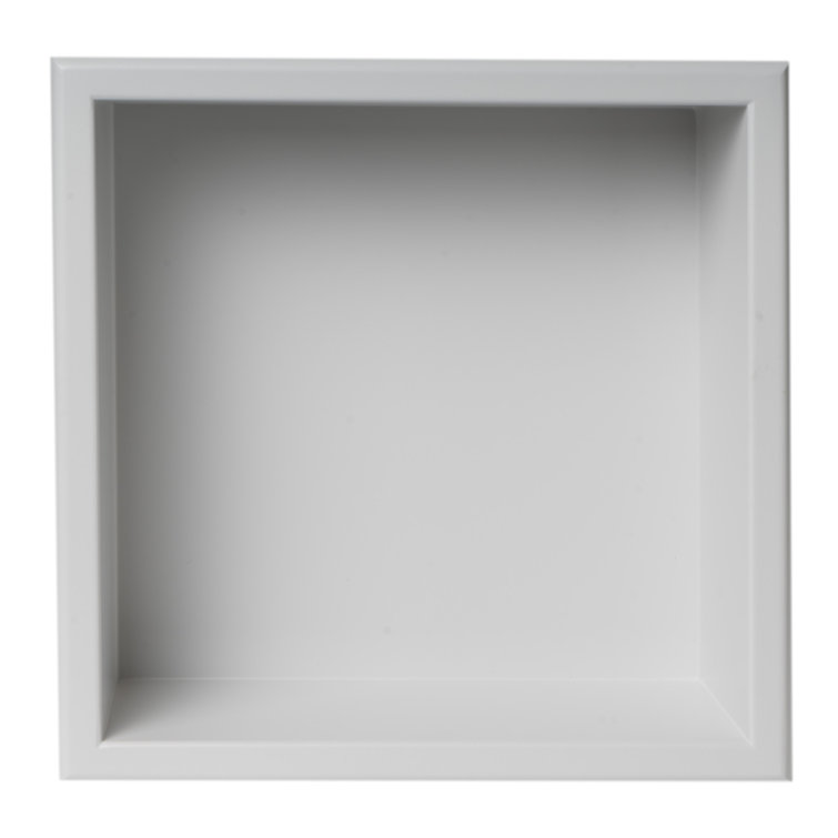 Matte White 12" x 12" Stainless Steel Shower Niche
