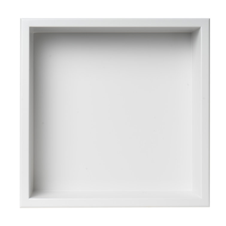 Matte White Stainless Steel 16" Wall Mount Shower Niche