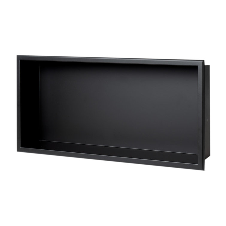 Matte Black Stainless Steel Wall Mount Shower Shelf