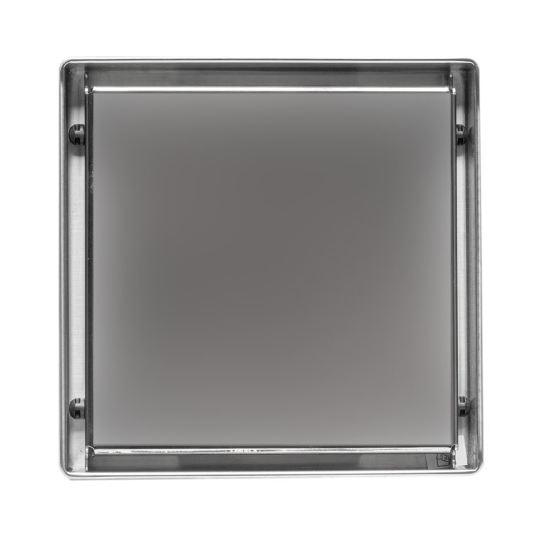 5.25'' Square Polished Stainless Steel Shower Drain