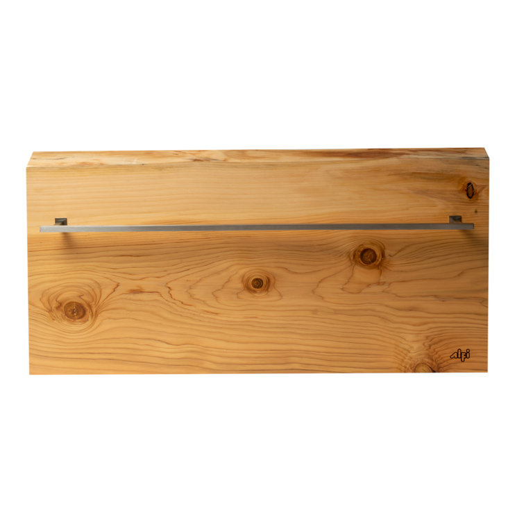 Natural Cedar Wood Wall-Mounted Electric Towel Warmer