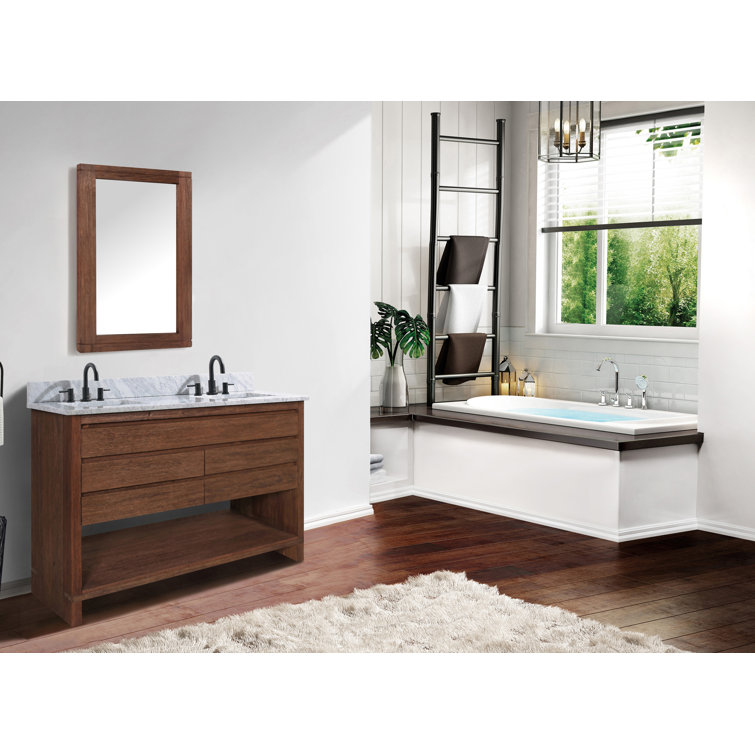 Refined Teak 48'' Double Free-Standing Vanity Base
