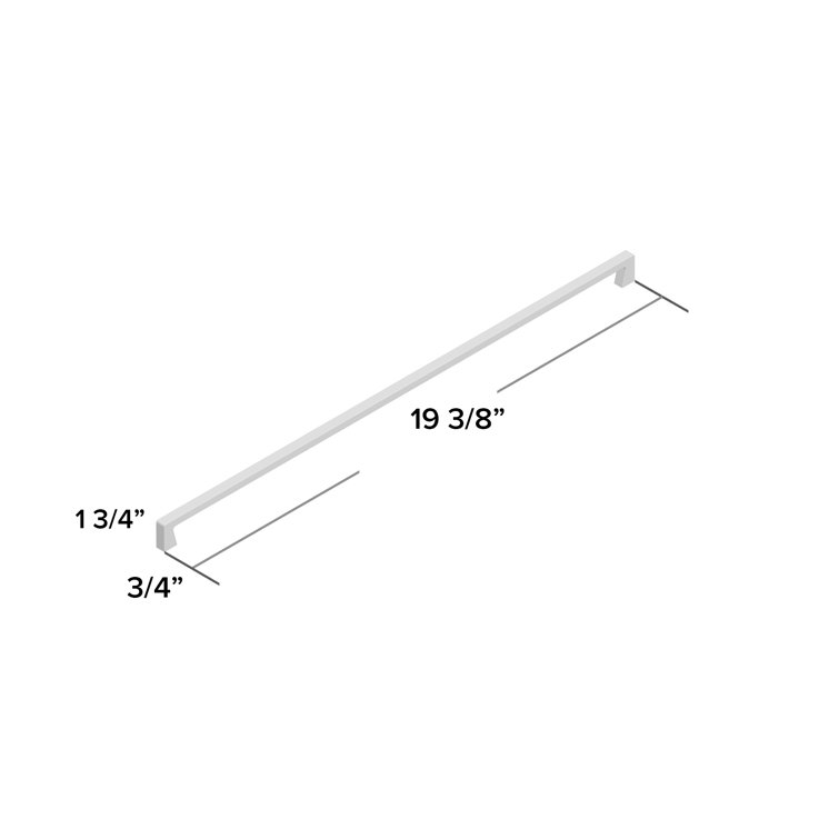 Polished Nickel 18" Modern Appliance Pull with Mounting Hardware