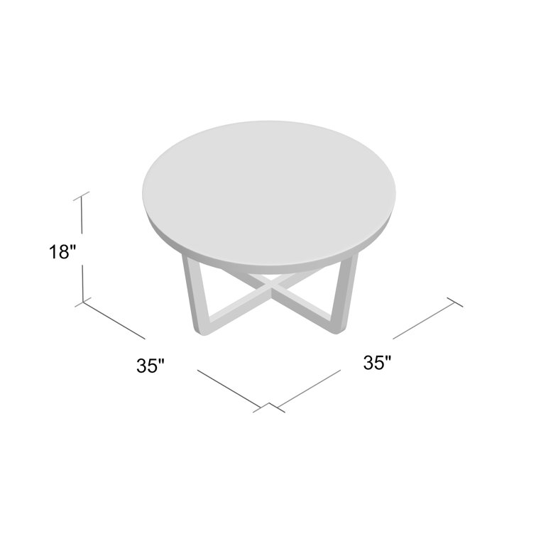 Parkcrest 35'' Round Brown/Black Metal Coffee Table with Aged Copper Top