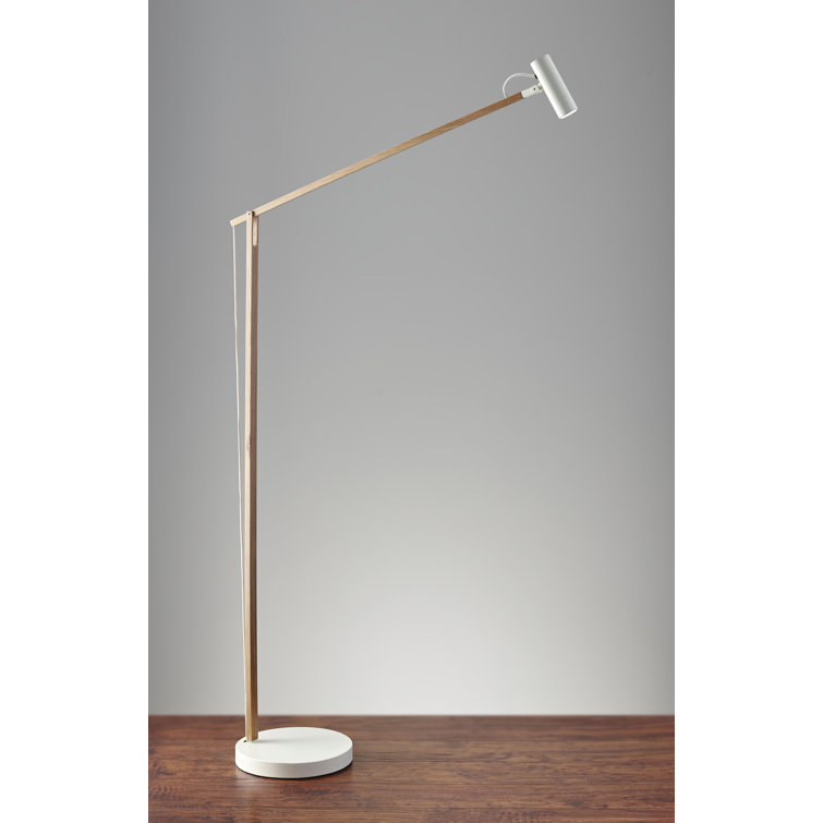 Crane Chic Natural Ash & Matte White 60.5'' LED Floor Lamp