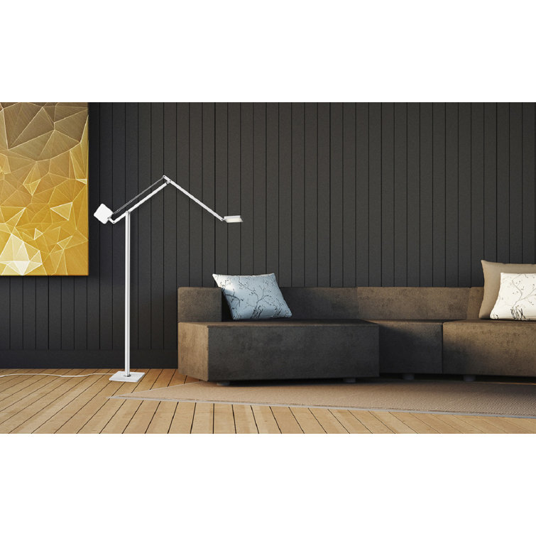 Matte White Adjustable LED Task Floor Lamp