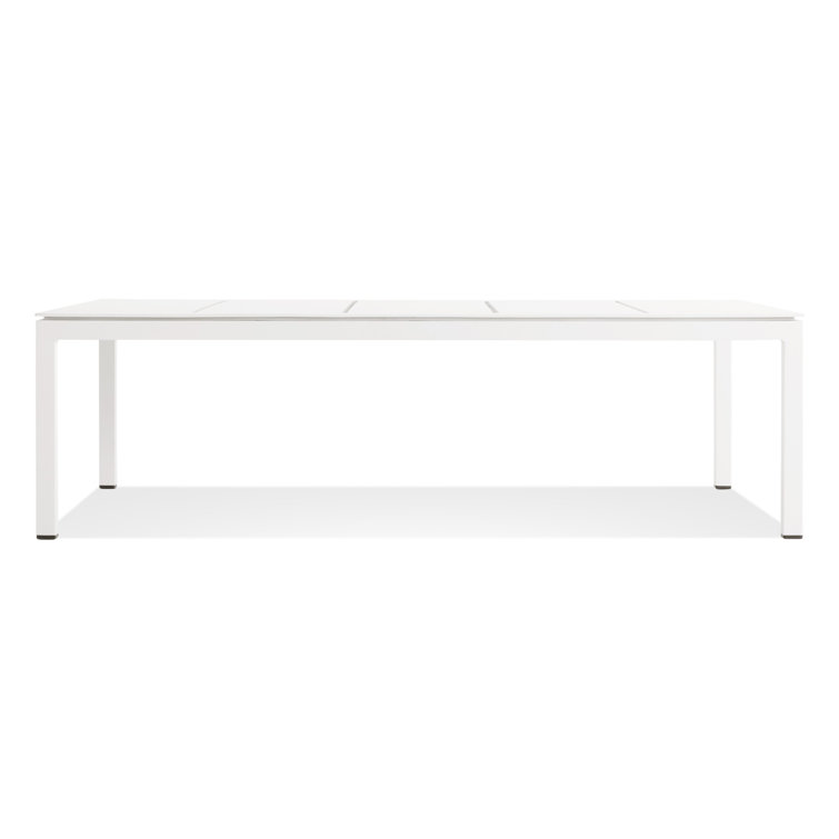 White Powder-Coated Aluminum Outdoor Coffee Table