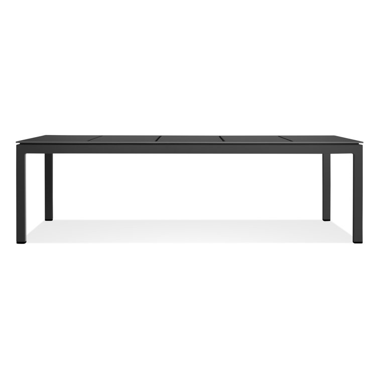 Carbon Black Powder-Coated Aluminum Outdoor Coffee Table