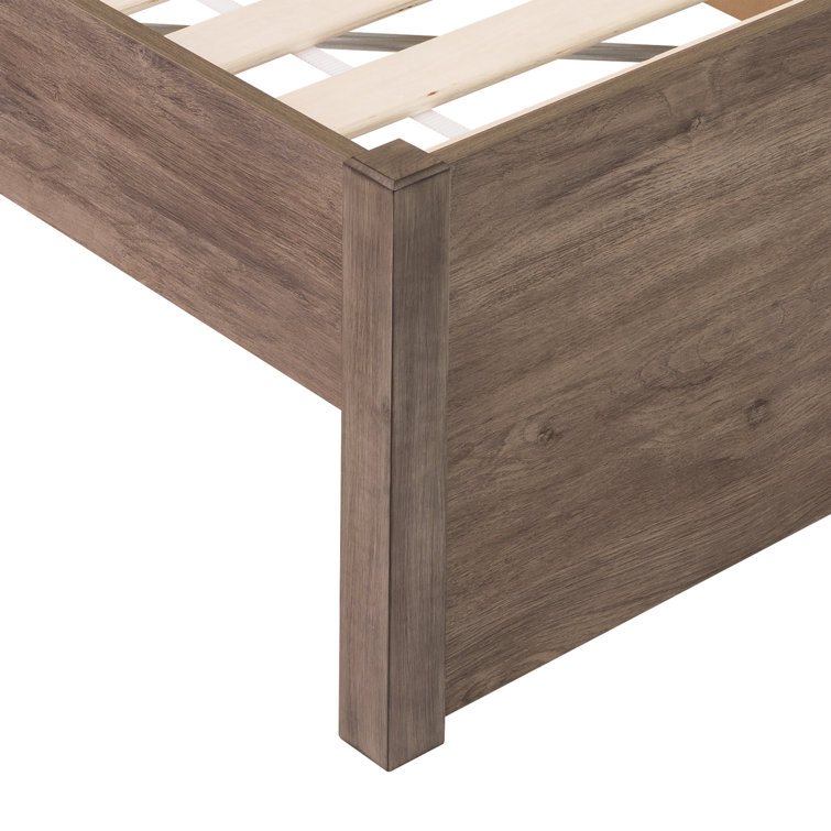 Drifted Gray King-Sized 4-Post Storage Bed with Dual Drawers