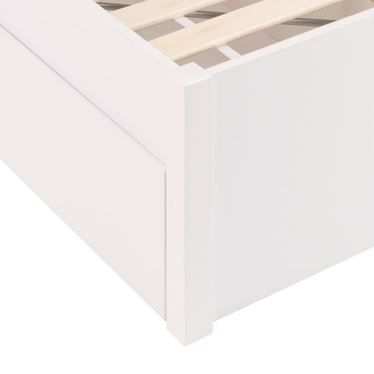 Black Queen Wood Frame Platform Bed with Storage Drawers