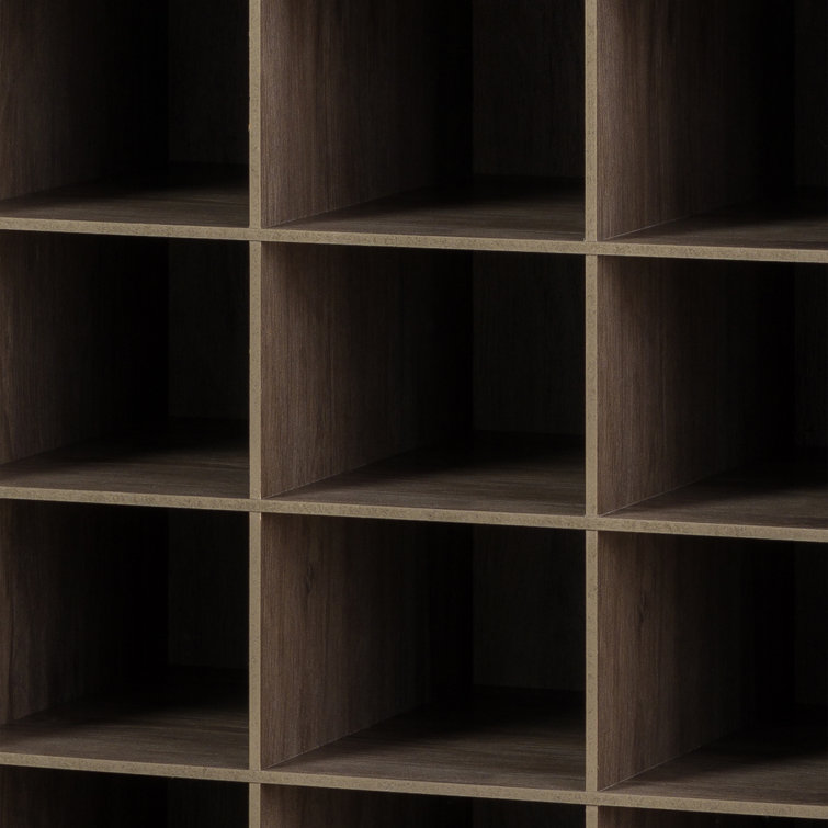 Drifted Gray 36-Pair Stackable Wood Shoe Rack