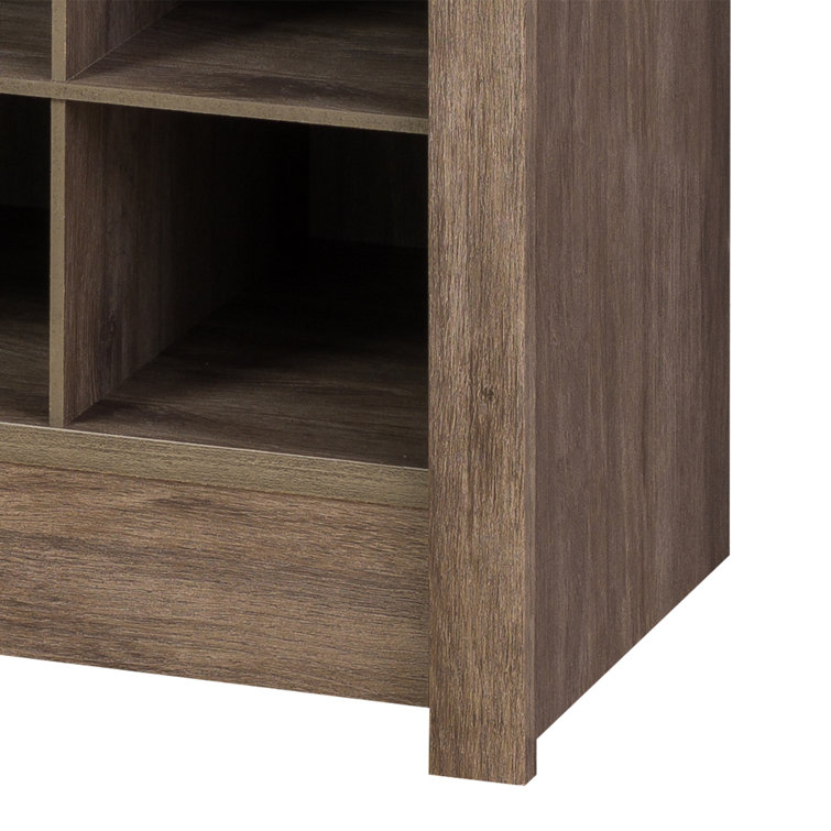 Drifted Gray 36-Pair Stackable Wood Shoe Rack