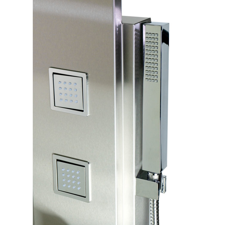 Modern Stainless Steel Shower Panel with 4 Body Sprays